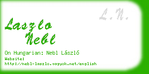 laszlo nebl business card