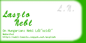 laszlo nebl business card